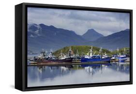 Carl E. Moses Boat Harbor, Dutch Harbor, Amaknak Island, Aleutian Islands, Alaska, USA-Richard Cummins-Framed Stretched Canvas
