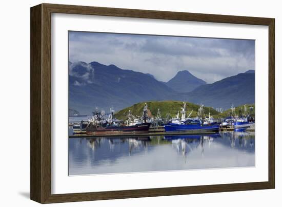 Carl E. Moses Boat Harbor, Dutch Harbor, Amaknak Island, Aleutian Islands, Alaska, USA-Richard Cummins-Framed Photographic Print