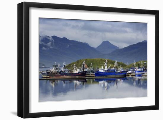 Carl E. Moses Boat Harbor, Dutch Harbor, Amaknak Island, Aleutian Islands, Alaska, USA-Richard Cummins-Framed Photographic Print