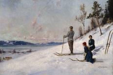 Landscape with Skiers, 1889-Carl-Edvard Diriks-Giclee Print