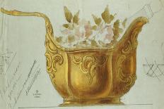 A Drawing of a Large Gilt Metal Kovsh in the Louis XV Style-Carl Faberge-Giclee Print