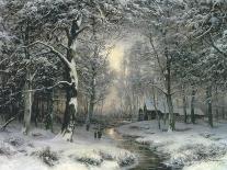 Wooded Winter Landscape, c.1899-Carl Fahrbach-Mounted Giclee Print
