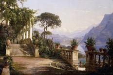 View of Viale Trinita dei Monti with Villa Medici Fountain, 1872-Carl Frederick Aagaard-Framed Giclee Print