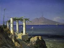 View from Capri across the Gulf of Naples to Mt. Vesuvius, 1868-Carl Frederick Sorensen-Giclee Print