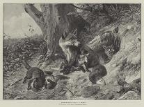 A Boar Hunt-Carl Friedrich Deiker-Giclee Print