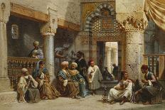 Arab Figures in a Coffee House, 1870-Carl Friedrich Heinrich Werner-Giclee Print
