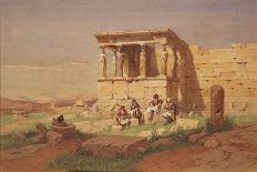 The Colossi of Memnon, Thebes, c.1872-Carl Friedrich Heinrich Werner-Giclee Print