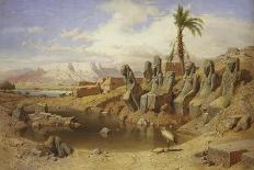 Temple of Karnak at Luxor, Egypt-Carl Friedrich Werner-Framed Stretched Canvas