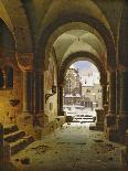 The Monastery Gate in Winter, 1840-Carl Georg Adolph Hasenpflug-Mounted Giclee Print