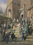 Sunday Mass at the Church of Eisenerz (1869)-Carl Goebel-Giclee Print