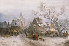 Market in Winter, 1880-Carl Heinrich Hoff-Framed Giclee Print