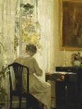 Woman Reading in an Interior-Carl Holsoe-Giclee Print