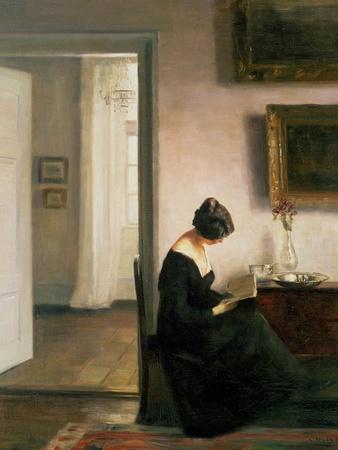 Woman Reading in an Interior
