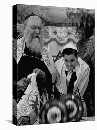 Carl Jay Bodek During Hebrew Ceremony with Rabbi David S. Novoseller-Lisa Larsen-Stretched Canvas