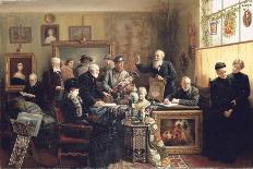 The Estate Auction, 1903 (Oil on Canvas)-Carl Johann Spielter-Framed Giclee Print