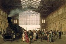 Arrival of a Train at Vienna Northwest Station Par Karl Karger (1848-1913), 1875 - Oil on Canvas --Carl Karger-Stretched Canvas