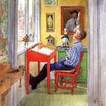 The Witch's Daughter-Carl Larsson-Framed Stretched Canvas
