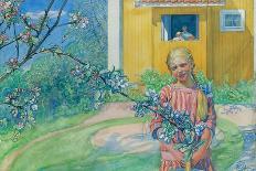 Girl with Apple Blossom, 1914-Carl Larsson-Giclee Print