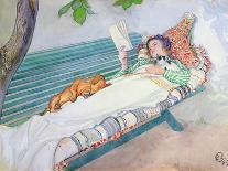 Breakfast in the Open (Frukost I Det Grona), 1910-Carl Larsson-Framed Stretched Canvas