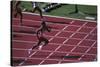 Carl Lewis in the Race-null-Stretched Canvas