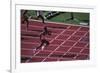 Carl Lewis in the Race-null-Framed Photographic Print