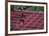 Carl Lewis in the Race-null-Framed Photographic Print