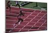 Carl Lewis in the Race-null-Mounted Photographic Print