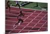 Carl Lewis in the Race-null-Mounted Photographic Print