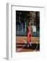 Carl Lewis Walks on An Athletic Track-null-Framed Photographic Print