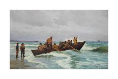 The Lifeboat is Heading Out-Carl Locher-Premium Giclee Print