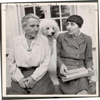 Author Gertrude Stein Sitting with Alice B. Toklas at a Villa