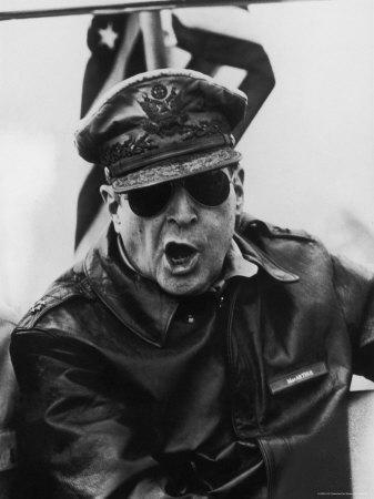 Gen. Douglas Macarthur Roaring Orders From the Bridge of the