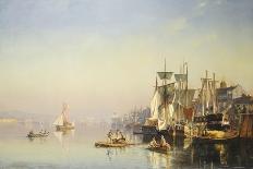 Fishing Boats and Barges on the Thames at Greenwich-Carl Neumann-Giclee Print