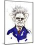 Carl Nielsen, Danish composer and conductor; colour caricature-Neale Osborne-Mounted Giclee Print