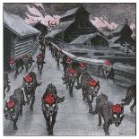 The Red Guard, the Communists Depicted as a Pack of Wolves Ravening with Glowing Eyes-Carl O. Petersen-Art Print