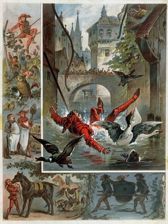 Illustration for Till Eulenspiegel Story by Richard Strauss circa 1860-80