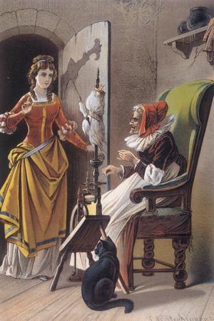 Sleeping Beauty: Aged 15, The Princess Meets an Old Woman Spinning