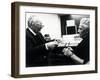 Carl Orff and Herbert Von Karajan, During Recording of De Temporum Fine Comoedia, Leverkusen, 1973-null-Framed Giclee Print