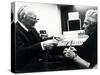 Carl Orff and Herbert Von Karajan, During Recording of De Temporum Fine Comoedia, Leverkusen, 1973-null-Stretched Canvas