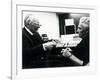 Carl Orff and Herbert Von Karajan, During Recording of De Temporum Fine Comoedia, Leverkusen, 1973-null-Framed Giclee Print