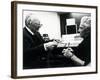 Carl Orff and Herbert Von Karajan, During Recording of De Temporum Fine Comoedia, Leverkusen, 1973-null-Framed Giclee Print