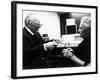 Carl Orff and Herbert Von Karajan, During Recording of De Temporum Fine Comoedia, Leverkusen, 1973-null-Framed Giclee Print