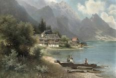 Landscape at Lake Kochelsee, Bavaria-Carl Prestel-Giclee Print