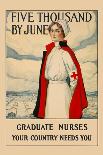 Five Thousand Nurses by June - Graduate Nurses Your Country Needs You Poster-Carl Rakeman-Framed Stretched Canvas