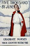 Five Thousand Nurses by June - Graduate Nurses Your Country Needs You Poster-Carl Rakeman-Stretched Canvas