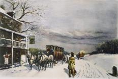 Snowy Turnpike, 1795-Carl Rakeman-Stretched Canvas