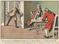 Crown Prince Frederick of Prussia Surprised by His Father, the King, While at Flute Practice-Carl Rochling-Giclee Print