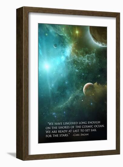 Carl Sagan Quote-Lynx Art Collection-Framed Art Print