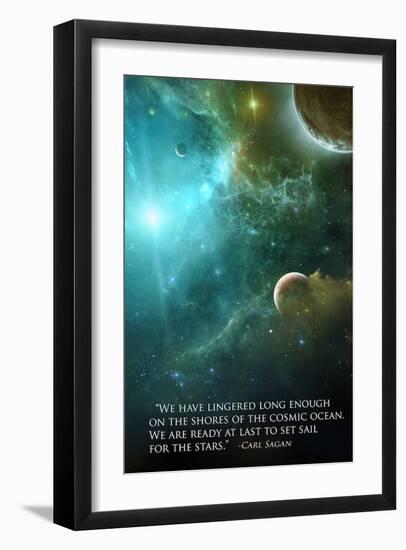 Carl Sagan Quote-Lynx Art Collection-Framed Art Print