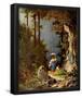 Carl Spitzweg (Girl with goat) Art Poster Print-null-Framed Poster